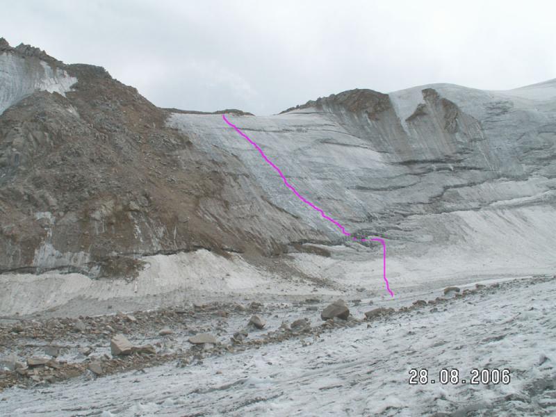 Перевал Сов.Строителей сниизу (с севера)