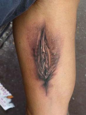 Мастурбатор вагина с татуировкой Kokos Tattoo с двойным слоем