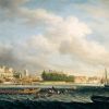 The Thames at Westminster Bridge with Barges.jpg