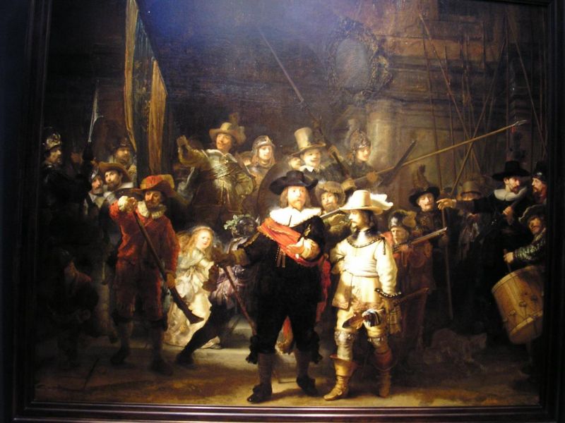"Ночной дозор" в натуре. Музей Рембрандта,Амстерда