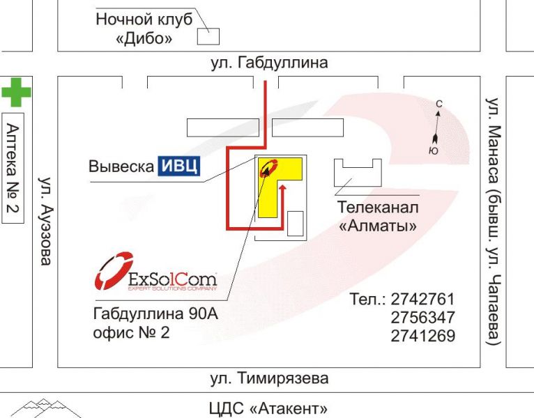 ExSolCom, схема расположения