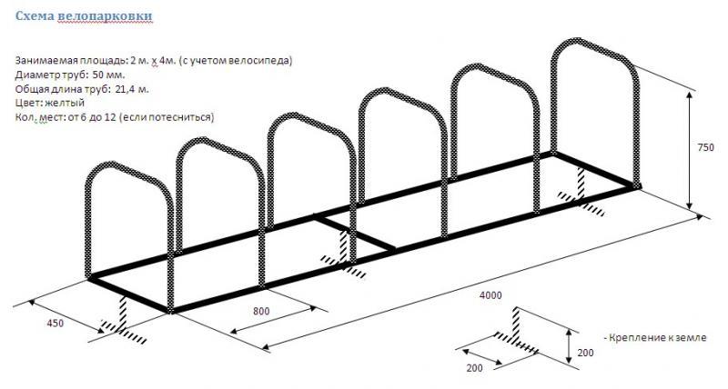 Схема велопарковки. Автор - AndruxaKZ!
