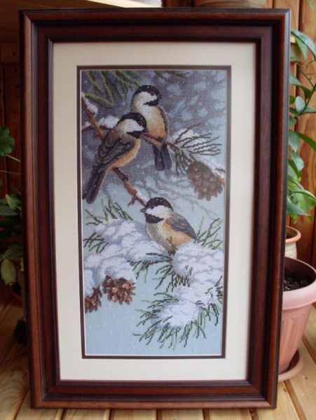 Chickadees and Pinecones