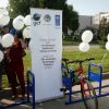 Новые велопарковки в КазНУ, установленные при поддержке компании Самсунг-Электроникс
