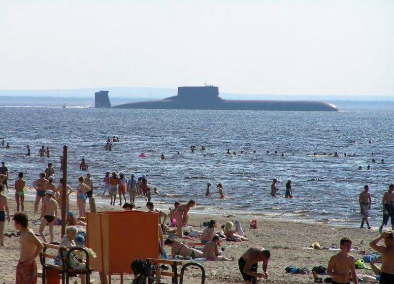 АПЛ Акула Typhoon Severodvinsk beach