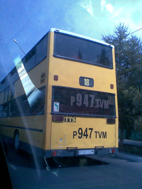 двухэтажный автобус в Костанае