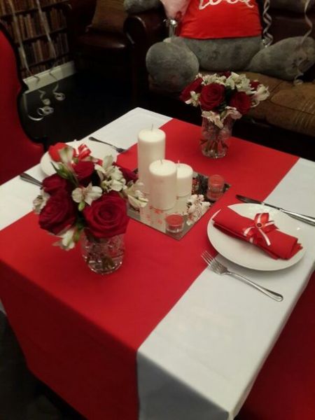 Романтический ужин в День Святого Валентина
