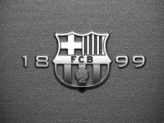 FC Barcelona Silver Logo 1899 Desktop HD Wallpaper Free