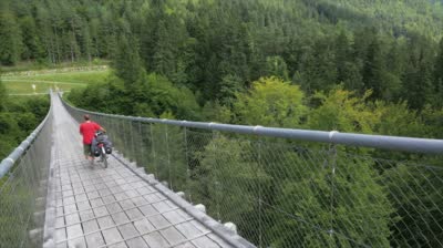 A hanging bridge crossing Ot