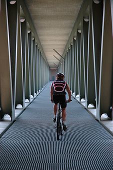 S bicycle bridge mountain