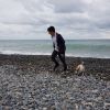 Тама- храбро убегающая от моря собака