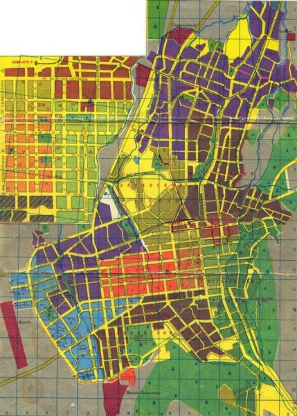 Карта алматы 1990