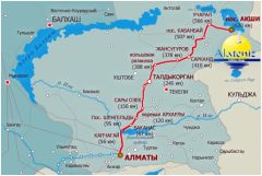 Карта казахстана приозерск