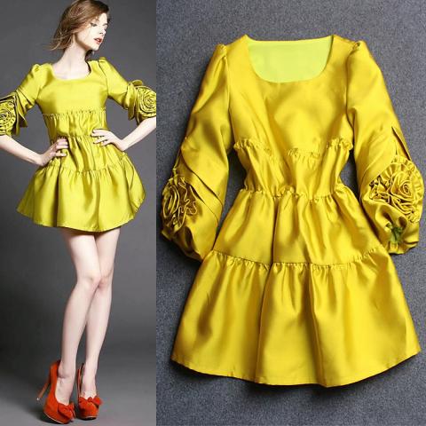 HIGH-QUALITY-Newest-2015-Fashion-Designer-Runway-Dress-Women-s-Flower-Lantern-Sleeve-Ball-Gown-Dress.jpg