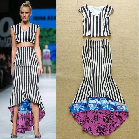HIGH-QUALITY-Newest-Fashion-2015-Designer-Runway-Suit-Set-Women-s-striped-Printed-Dovetail-Mermaid-Skirt.jpg