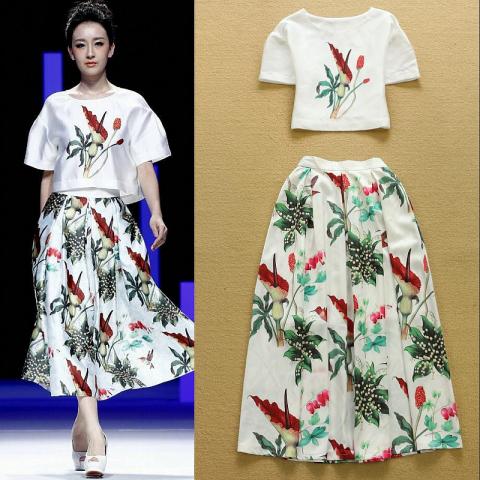 HIGH-QUALITY-New-2015-Fashion-Runway-Suit-Set-Women-s-Short-Sleeve-Tshirt-Top-Floral-Print.jpg