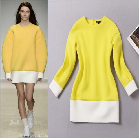 HIGH-Quality-New-Fashion-2014-Autumn-Winter-Runway-Dress-Women-s-Long-Sleeve-Sweetheart-Yellow-Loose.jpg