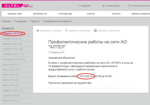 Altel карта покрытия