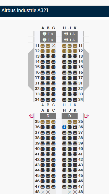 Seat map of Turkish Airlines Boeing 787-9 aircraft