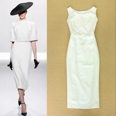 2014-Autumn-Europe-Runway-Fashion-Nobel-Set-Women-s-White-Embroidery-Cloak-White-Sleeveless-Empire-Dress.jpg
