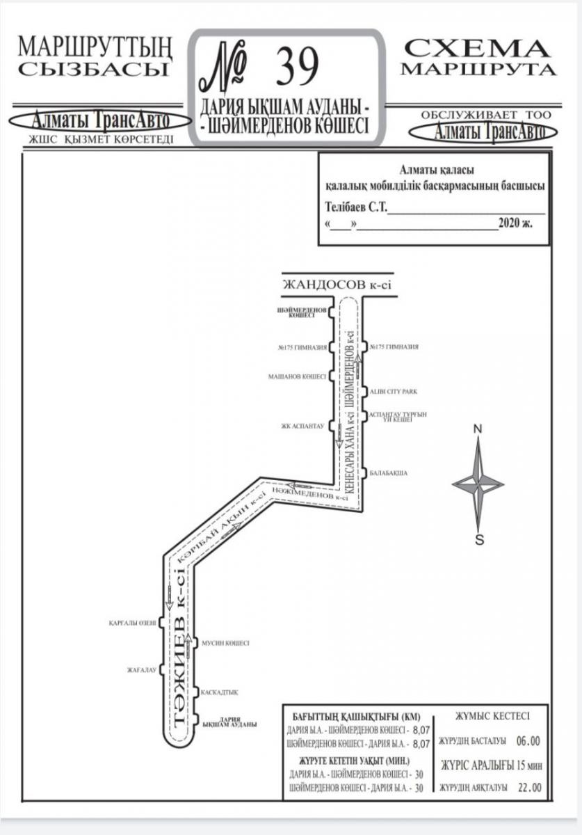 38 маршрут алматы схема