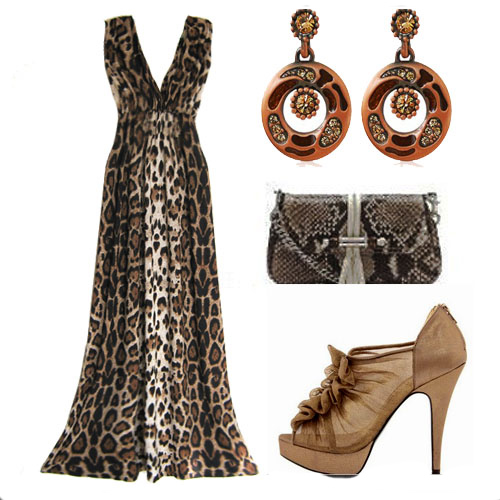 Бижутерия для леопардового платья