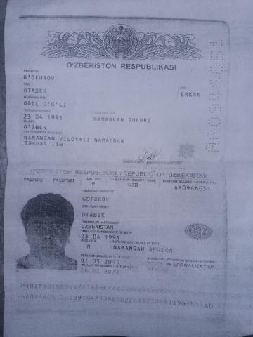Gofurov Otabek passport.jpg