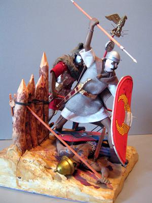 I в. до н.э.  VII легион Цезаря отражает атаку галлов._3684.JPG