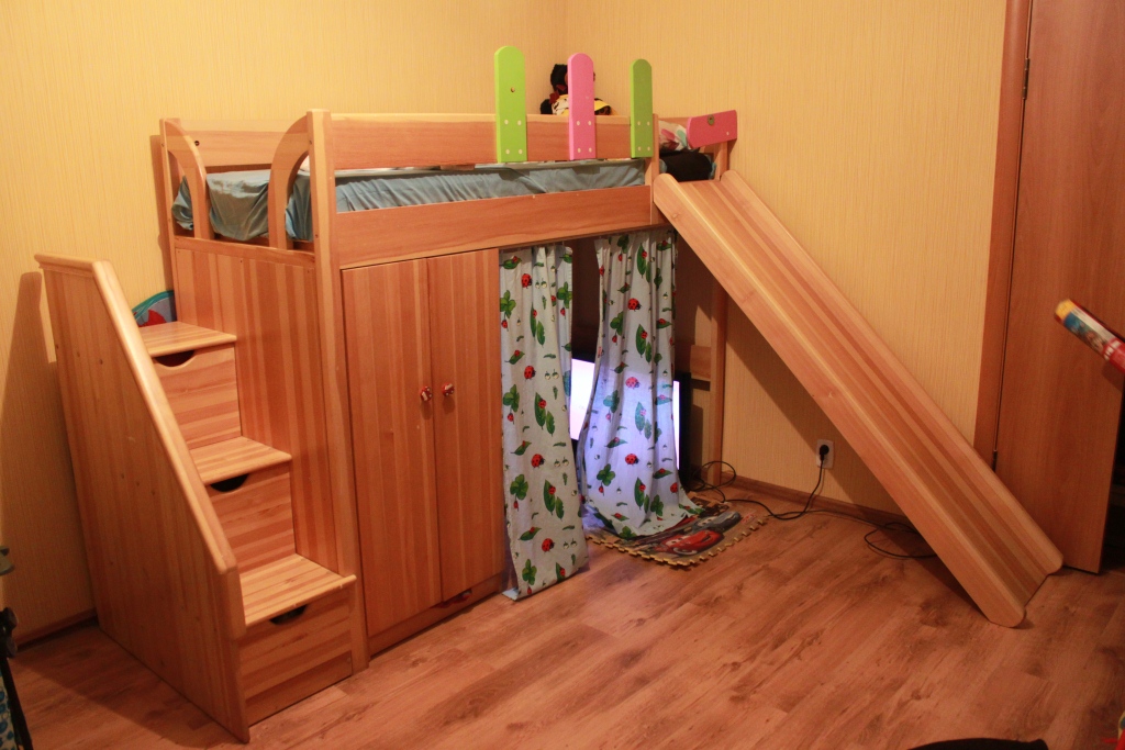 Кровать чердак для взрослых деревянная