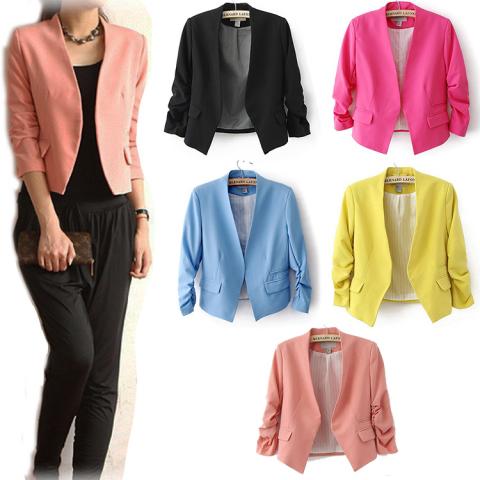 2014-NEW-Chic-Basic-Solid-Color-Fashion-Blazer-Women-3-4-Sleeve-Pockets-None-Button-Blazer (1).jpg