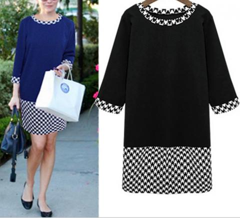 2014-Fall-Winter-New-Houndstooth-Woman-Clothes-Dress-Plus-size-women-clothing-XXXXXL-4XL-Casual-Office.jpg